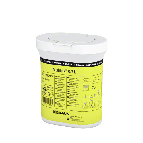 Sichere Entsorgung von spitzen und scharfen Gegenständen in der Medibox