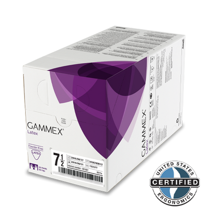 GAMMEX® LATEX size 5.5, sterile white, powder-free latex surgical glove, 50 pcs.