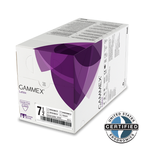 GAMMEX® LATEX size 8.5, sterile white, powder-free latex surgical glove, 50 pcs.