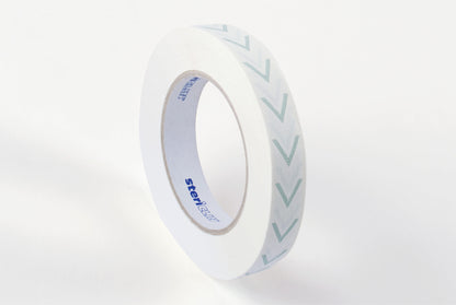 Witte plakband met DRY-HEAT-indicator, 19 mm / 50 m,  48 rollen
