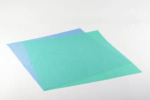 Sheet packaging blue / green 90 x 90 cm interleaved Vlie 52g 200 pcs.