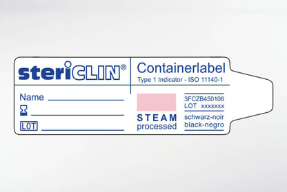 Container label 60 x 18 mm, with STEAM indicator, 1000 pcs.