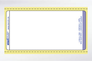 Haftetiketten auf Rolle f. Drucker, 70 x 35 mm, 40 mm, mit VH2O2-Indikator 2000 Stck.