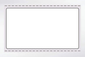 Zelfklevende etiketten op rol voor printers, van folie, voor permanente markering, wit, eenvoudig zelfklevend, 50 x 28 mm, huls: 40 mm, 1000 stuks.