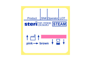 Haftetikett mit STEAM-Indikator, 29 x 28 mm,  5000 Stck.