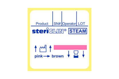 Haftetikett mit STEAM-Indikator, 29 x 28 mm,  5000 Stck.