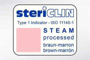 Haftetiketten 25 x 20 mm, mit STEAM-Indikator,  2500 Stck.
