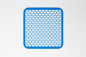 stericlin® silicone mat for perforated metal tray baskets 1/2 blue, 238 x 248 mm, 1 pc.