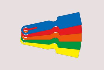 Sieblabel blanko gelb, 160 x 35 mm,  1000 Stck.