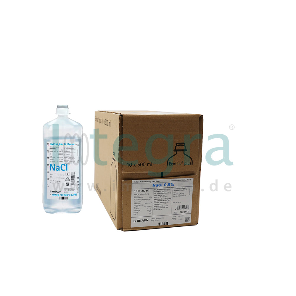 0.9% NaCl Infusion Solution, Ecoflac® plus, 10x500 ml