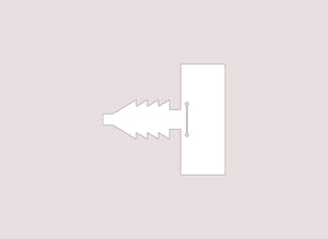 Blank white label, with snap closure, 100 x 110 mm, 1000 pcs.