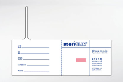 Container seal, white, 125 x 45 mm, with STEAM indicator, 1000 pcs.