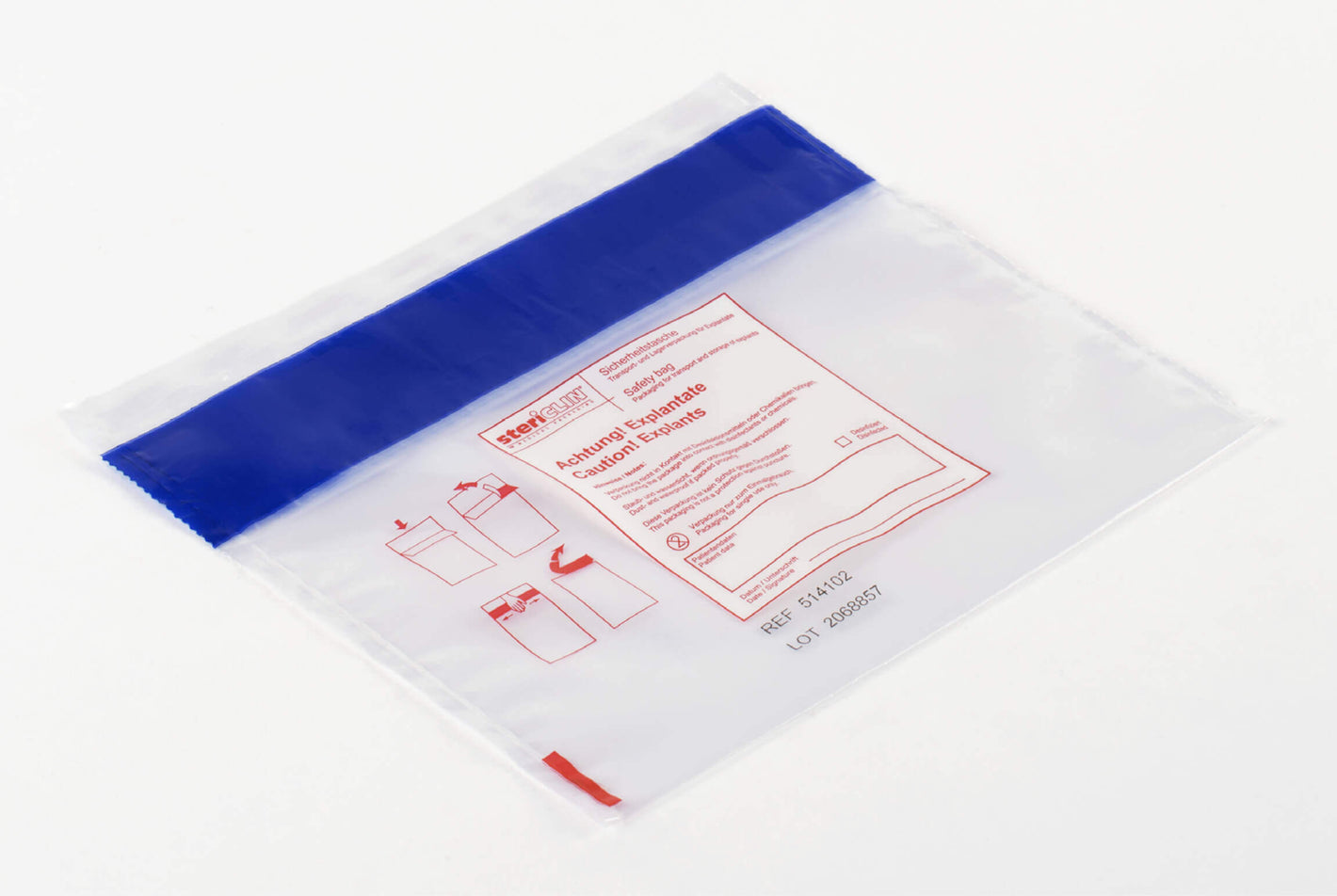 Safety bag for explants 197 x 170 mm 100 pcs.