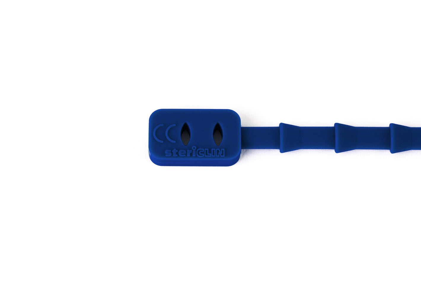 Flat silicone bundling cord, blue, length 110 mm 100 pcs.