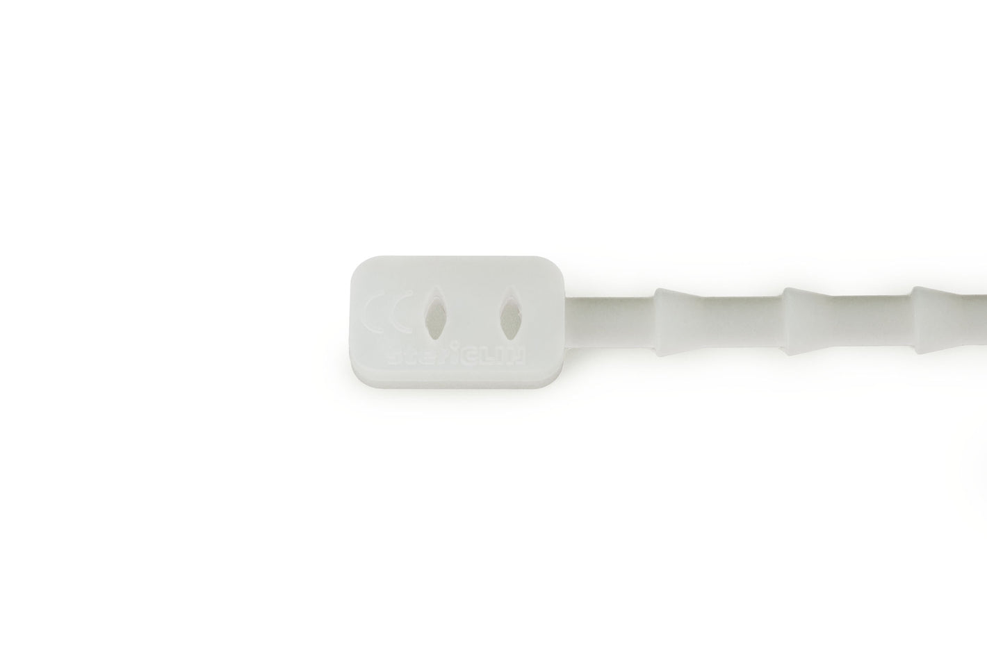 Silicone bundling cord, flat, transparent, length 110 mm 100 pcs.