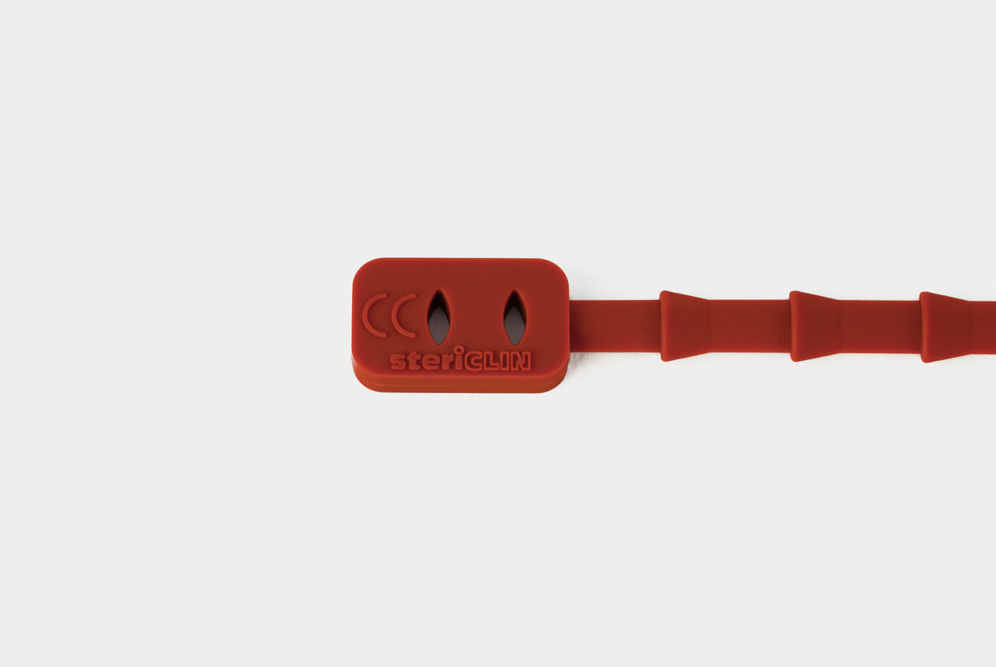 Silicone bundling cord, flat, red, length 110 mm 100 pcs.