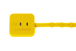 Flat silicone bundling cord, yellow, length 190 mm 100 pcs.
