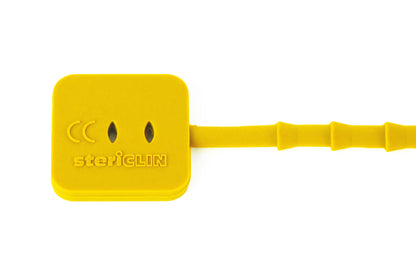 Flat silicone bundling cord, yellow, length 190 mm 100 pcs.