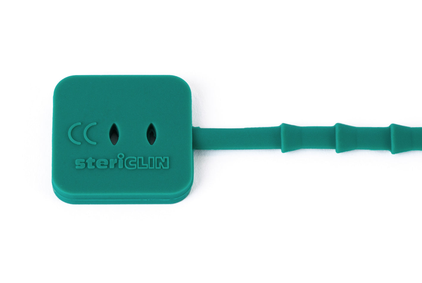 Silicone bundling cord, flat, green, length 190 mm 100 pcs.