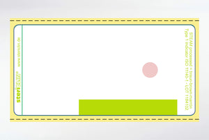 Adhesive labels on roll for printer, 70 x 35 mm, color bar light green, with STEAM indicator 10000 pcs.