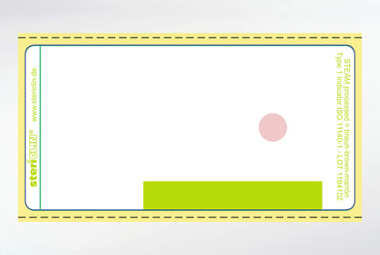 Adhesive labels on roll for printer, 70 x 35 mm, color bar light green, with STEAM indicator 10000 pcs.