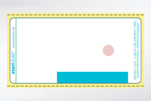 Adhesive labels on roll for printer, 70 x 35 mm, color bar turquoise, with STEAM indicator 10000 pcs.