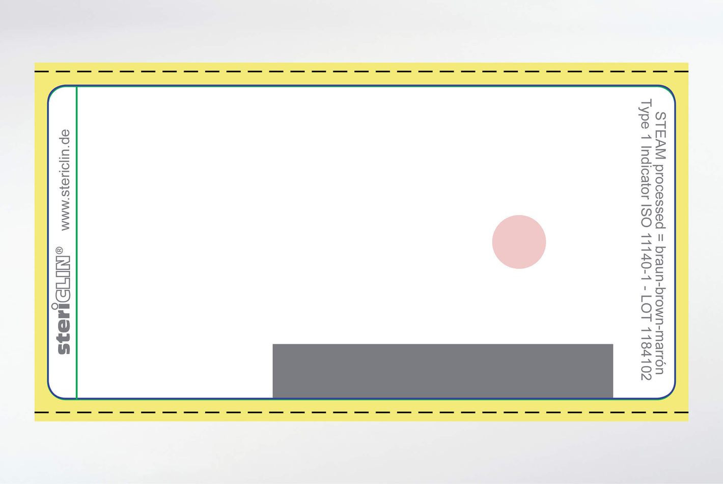 Adhesive labels on roll for printer, 70 x 35 mm, color bar grey, with STEAM indicator 10000 pcs.