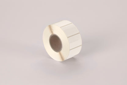 Adhesive labels on roll for printers, made of film, for permanent labeling, white, self-adhesive, 40 x 28 mm, sleeve: 40 mm 1000 pcs.