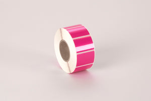 Adhesive labels on roll for printer, made of foil, for permanent labeling, pink, self-adhesive, 40 x 28 mm, sleeve: 40 mm 1000 pcs.