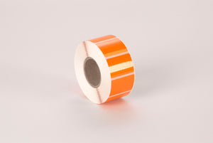 Adhesive labels on roll for printer, made of foil, for permanent labeling, orange, self-adhesive, 40 x 28 mm, core: 40 mm 1000 pcs.