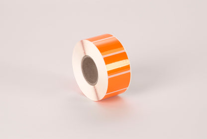 Adhesive labels on roll for printer, made of foil, for permanent labeling, orange, self-adhesive, 40 x 28 mm, core: 40 mm 1000 pcs.
