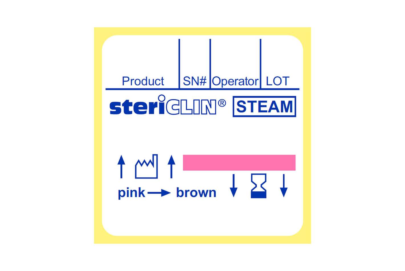 Adhesive label with STEAM indicator, 29 x 28 mm, 5000 pcs.