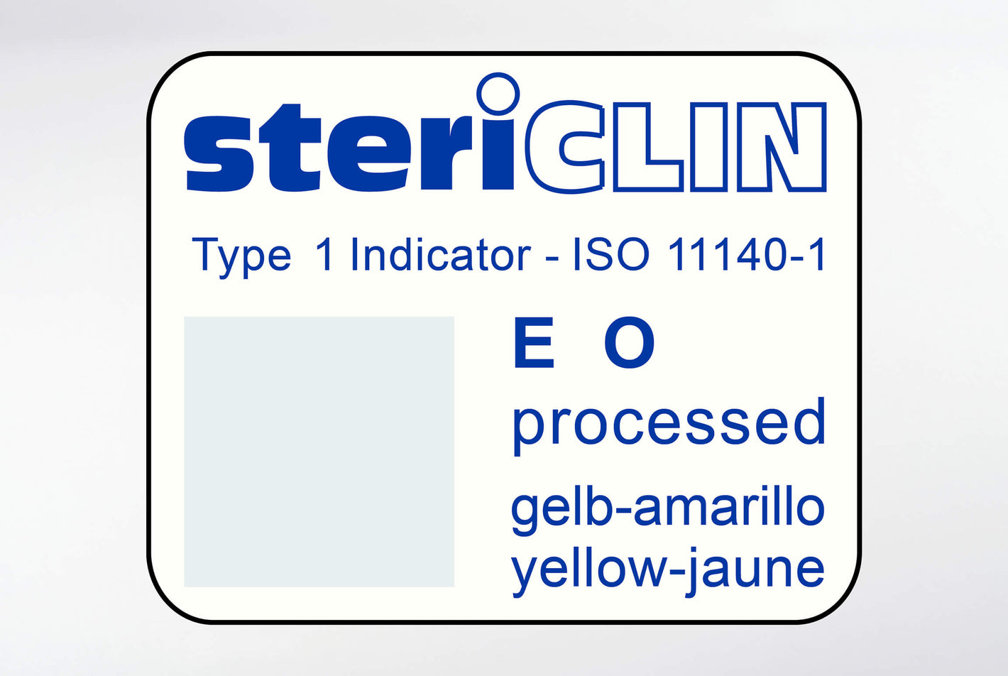 Adhesive labels 25 x 20 mm, with EO indicator, 2500 pcs.