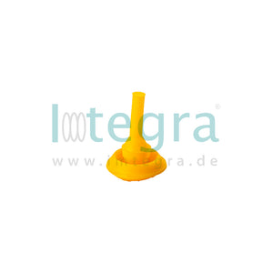 Silicone plug yellow for attaching strainer basket labels, Ø: 3 mm (pin) / 16 mm (plate), length: 22 mm 100 pcs.
