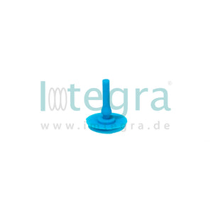 Silicone stopper "Mini" light blue for attaching strainer basket labels or corner protectors, Ø: 2 mm (pin) / 12 mm (plate), length: 13 mm 100 pcs.