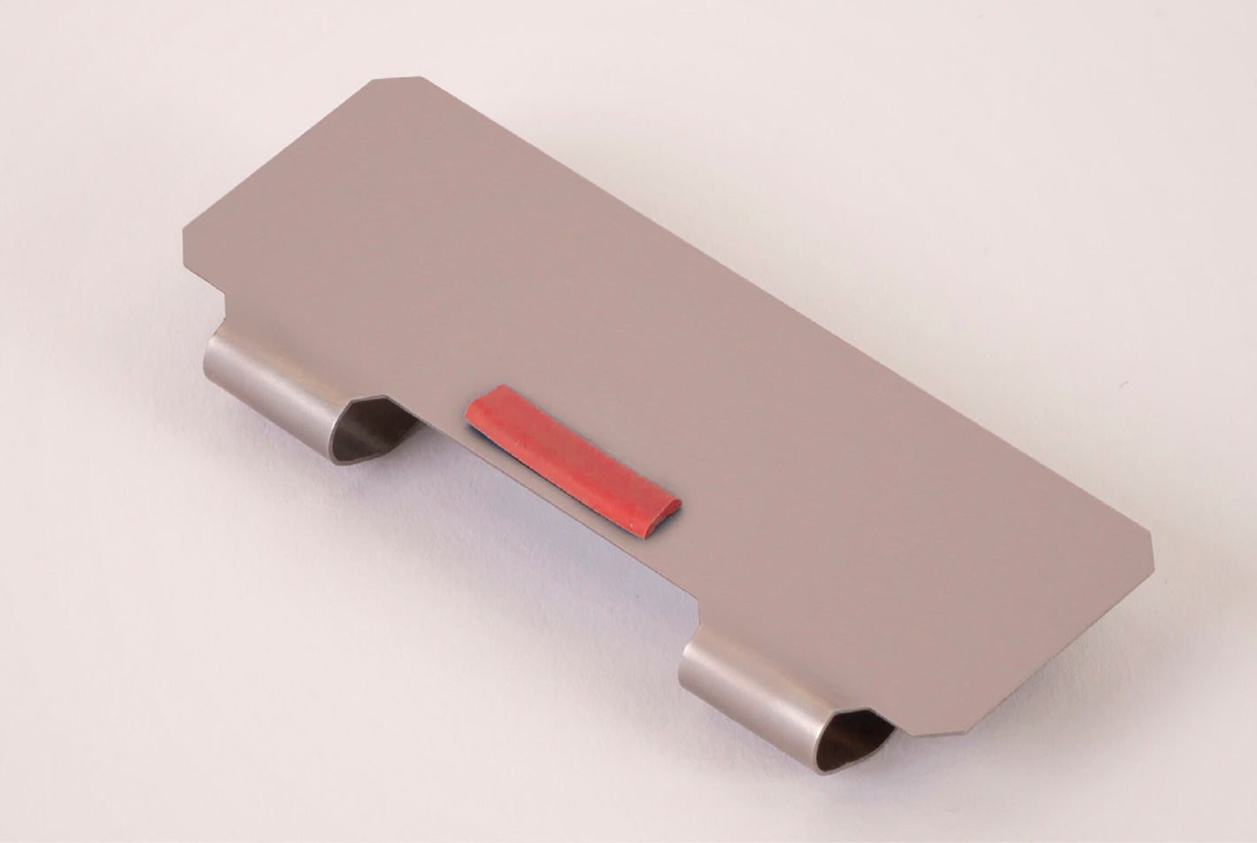 Stainless steel strainer basket clip-on label with silicone color identification, red, 90 x 50 mm 10 pcs.