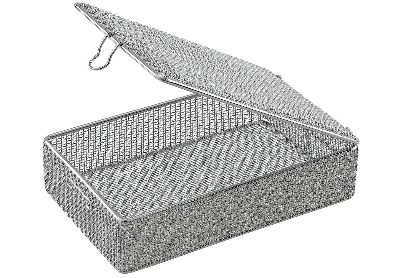 Small parts sieve made of stainless steel, fine, 105 x 70 x 25 mm (mesh size 1.6 x 1.6 x 0.7 mm) 1 pc.