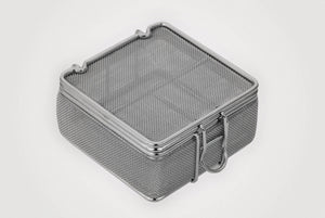 Small parts sieve made of stainless steel, ultra-fine, 100 x 100 x 50 mm (mesh size 0.5 x 0.5 x 0.3 mm) 1 pc.