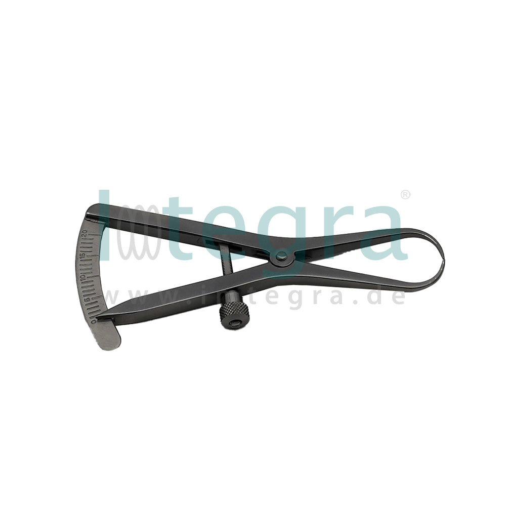 Castroviejo compass, curved, 9 cm