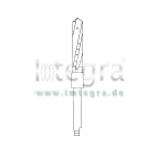 Cylindrical milling cutter with internal cooling 4.45 mm for contra-angle handpiece