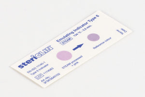 Type 6 indicator strips (STEAM) 80 x 30 mm, 134 °C - 5.3 min. 1000 pcs.