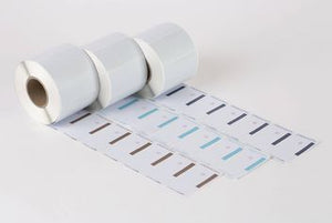 Adhesive labels on roll for printer, 70 x 35 mm, color bar turquoise, with STEAM indicator 10000 pcs.