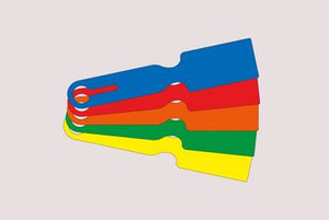 Screen label blank red, 160 x 35 mm, 1000 pcs.