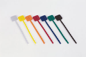 Silicone bundling cord, flat, green, length 190 mm 100 pcs.