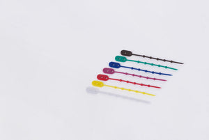 Silicone cable ties, round, blue, length 110 mm 100 pcs.