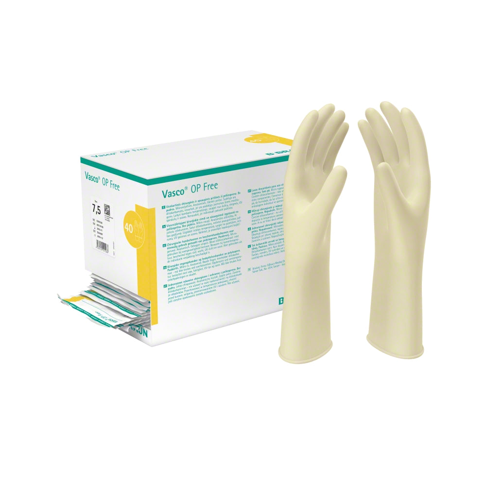 Vasco® OP free size 8 latex-free surgical gloves made of polyisoprene, sterile 40 pairs