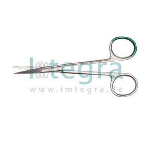 Steriele eenmalige schaar, "IRIS" fijn, gebogen, puntig/puntig - 12 cm, 20 stuks.
