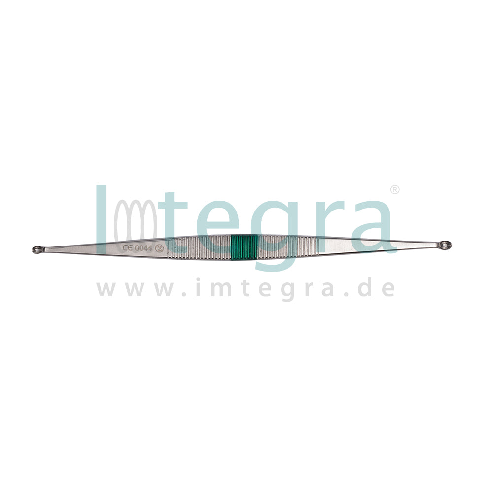 Steriele scherpe eenmalige lepel "WILLIGER" 3,2 mm / 13,5 cm, dubbelzijdig, 20 stuks.