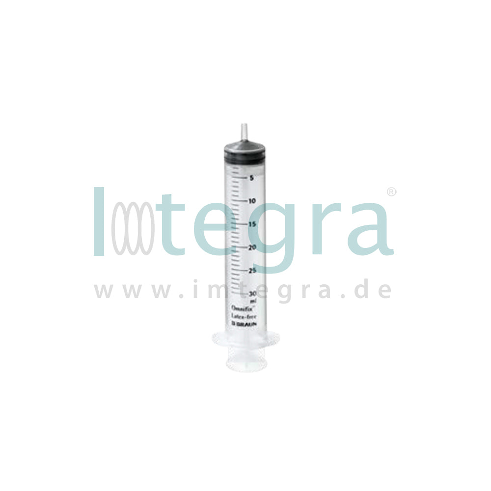 Omnifix® Luer Solo, wegwerpspuit, driedelig, 30 ml,  excentrische conus, 100 stuks.