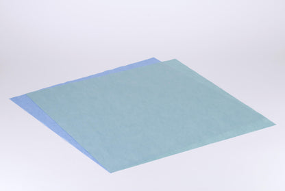 Boogverpakking blauw/groen 100 x 100 cm interleaved SMMMS 43 g 150 stuks